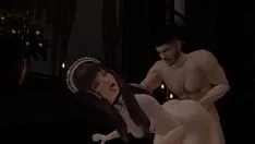 تشغيل خادمة يابانية تنظف زخرفته gumshoe والثور من خلال ؛ ~ & الثور من خلال ؛ | 3d الإباحية